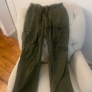 Koi Green Cargo Pants with Adjustable Waistband